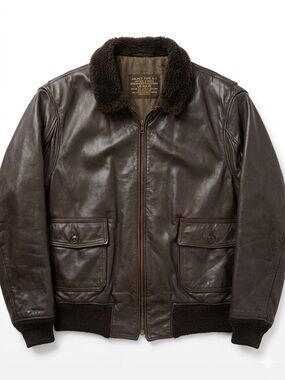 Excelled Vintage 80s G-1 Leather Flight Jacket Bomber XXXL Union Made 3XL Brown